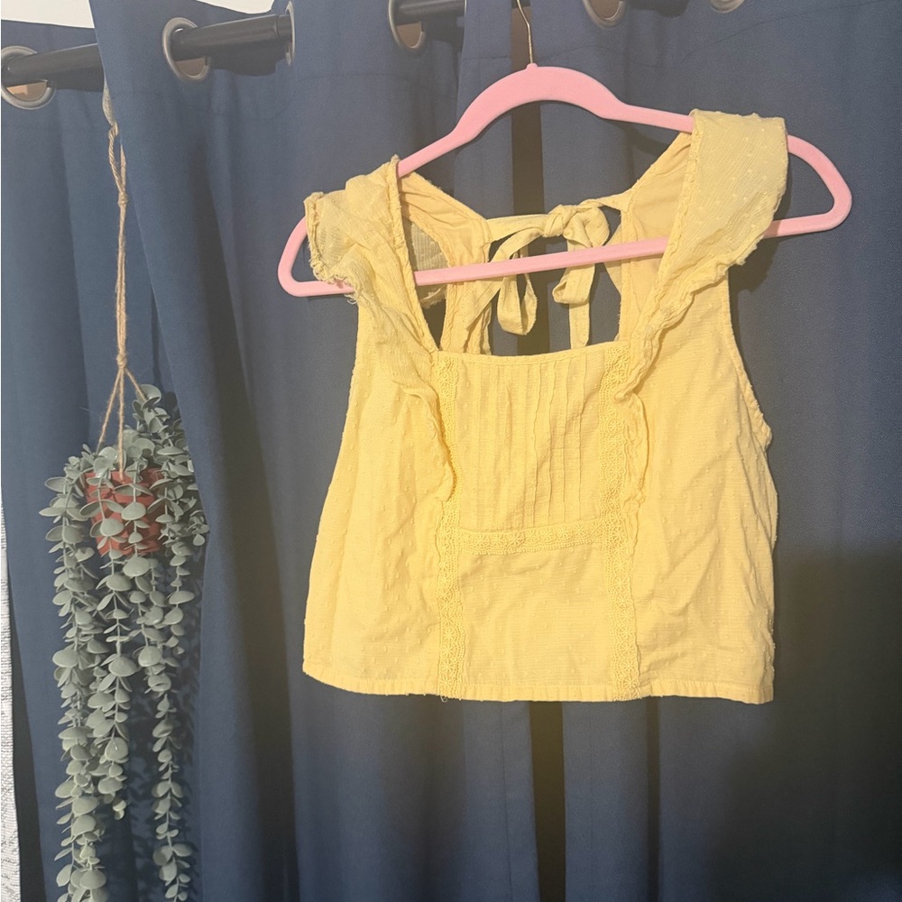 True Craft Mustard Sleeveless Top